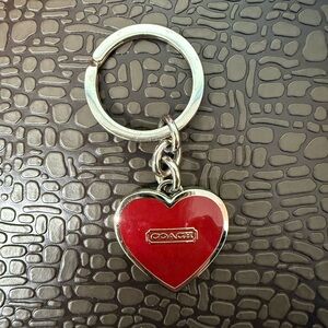 Coach Red Heart Keychain